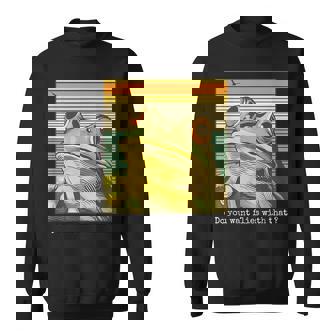 かわいい 面白い レトロ カエル スウェットシャツ - Kawaiitshirt