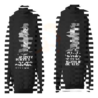 かわいいカワウソと魚と面白い言い方おかしいカワウソ スウェットシャツ - Kawaiitshirt