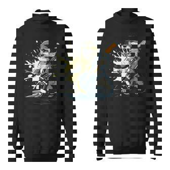 かわいいカワウソの顔のコスチューム エレキギター付き 音楽ファン向け スウェットシャツ - Kawaiitshirt