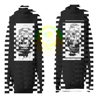 かわいいグリーンエイリアンヘッドufoスペースフェイス スウェットシャツ - Kawaiitshirt