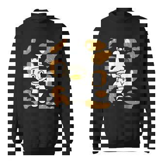 かわいいコックさん パン屋さん編 鳥 フランスパン クロワッサン チョコレートコルネ 食パン 料理 おいしい おもしろ スウェットシャツ - Kawaiitshirt