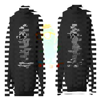 かわいいサボテン スケートボード カッコいい サボテン スウェットシャツ - Kawaiitshirt