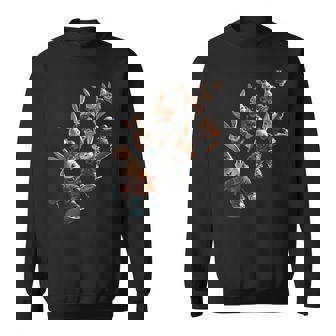 かわいいスノーボードウサギの漫画アート スウェットシャツ - Kawaiitshirt