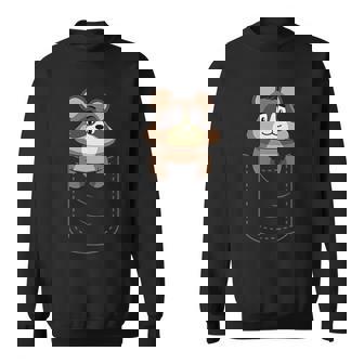 かわいいタヌキ胸ポケット スウェットシャツ - Kawaiitshirt