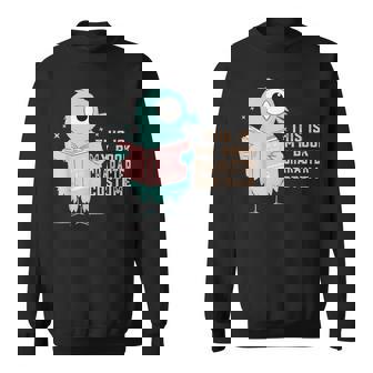 かわいいピジョン This Is My Book キャラクターコスチューム 読書用 スウェットシャツ - Kawaiitshirt