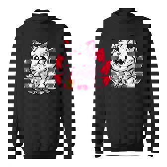 かわいい日本のキツネ九尾キツネボバティーアニメ スウェットシャツ - Kawaiitshirt