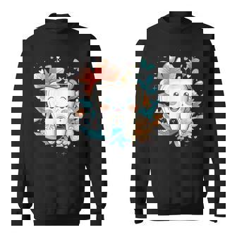 かわいい歯と花iキッズ歯 スウェットシャツ - Kawaiitshirt