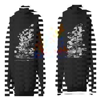 かわいい水彩 ウミウシの昆布の葉 羊 海洋の葉 ナメクジ スウェットシャツ - Kawaiitshirt