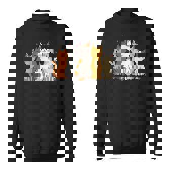 かわいい漫画の猫のイラスト スウェットシャツ - Kawaiitshirt