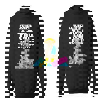 かわいい黄色いラブラドールヨガの先生が犬の子犬のためにヨガを作ります。 スウェットシャツ - Kawaiitshirt