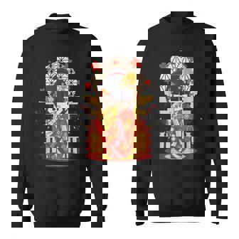 こけし 人形 シャツ 和装 赤 日本運 福 スウェットシャツ - Kawaiitshirt