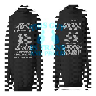 この男はトランスジェンダーで誇り高きトランスジェンダープライド二本指 スウェットシャツ - Kawaiitshirt