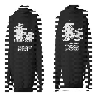 ぞうさん 親子【Paoon】象 赤ちゃん 家族 ファミリー【どうぶつフレンズ】かわいい 動物 キャラクター イラスト スウェットシャツ - Kawaiitshirt