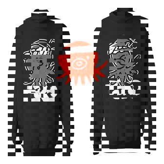 たこ たこ焼き 蛸 Tako タコ イラスト おもしろ かわいい 簡単 かっこいい 剥がれ風 デザイン スウェットシャツ - Kawaiitshirt