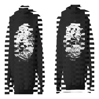 たこ焼き パンダ 水墨画 日本食 大阪 おもしろ 和風 動物 スウェットシャツ - Kawaiitshirt