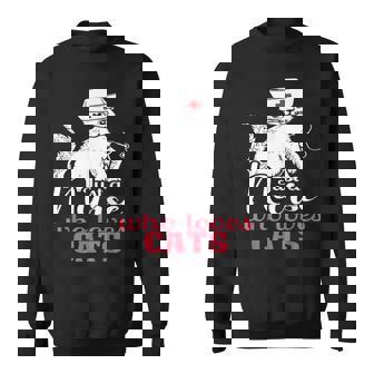 ただの猫好きナースおもしろいネコナース スウェットシャツ - Kawaiitshirt