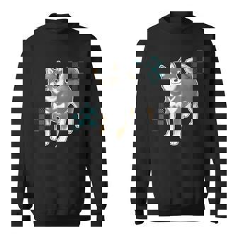 つぶらな瞳で見つめる黒柴 スウェットシャツ - Kawaiitshirt