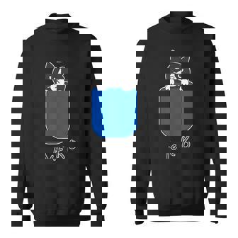 ねこさん『いん ざ ぽけっと』くびかしげ・ハチワレ 猫【どうぶつフレンズ】フキゲンネコ ゆるくて かわいい イラスト スウェットシャツ - Kawaiitshirt