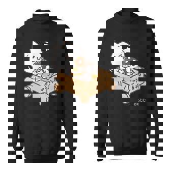 ねこぺん日和 こうきゅうなくるま ダークカラー スウェットシャツ - Kawaiitshirt