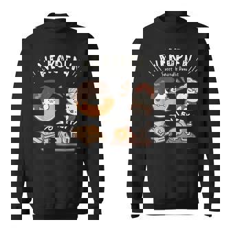 ねこぺん日和 ドーナツ ダークカラー スウェットシャツ - Kawaiitshirt