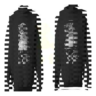 ぽっちゃり猫 お腹が大きい猫 ユーモア Fat Cat スウェットシャツ - Kawaiitshirt