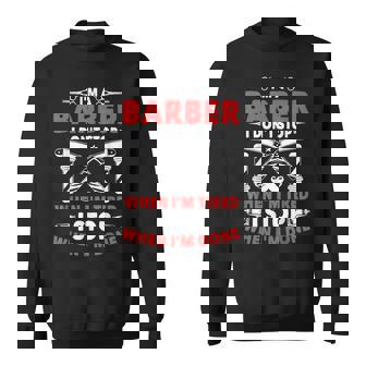 やったら床屋止まるよ美容師理髪師プレゼント スウェットシャツ - Kawaiitshirt