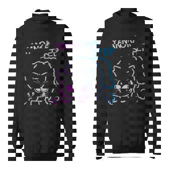 やんのかステップ長毛ステップねこ 英語ver パステルカラー スウェットシャツ - Kawaiitshirt