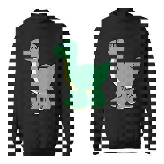 ゆるい恐竜のキャラクターイラスト_ブラキオサウルス スウェットシャツ - Kawaiitshirt