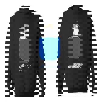 ゆるカワウソさん Otters オッターズ『いん ざ ぽけっと』（ブルーポケット）コツメカワウソ かわいい イラスト スウェットシャツ - Kawaiitshirt