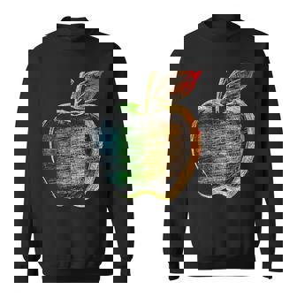 りんご フルーツ ドローイング アート カラフル モチーフ アップル スウェットシャツ - Kawaiitshirt