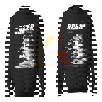 わがままゲーマー猫 ゲーム好き かわいい おもしろ マンガ アニメ オタク スウェットシャツ - Kawaiitshirt