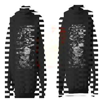 アイヌ犬 アメリカ国旗 スウェットシャツ - Kawaiitshirt