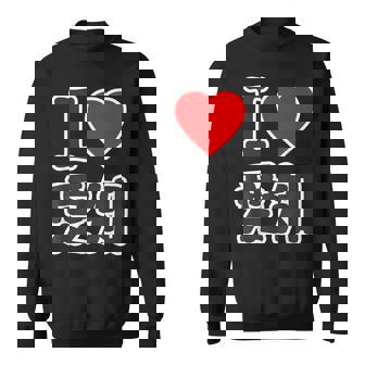 アイラブ・愛知（I Love ハート）Big 大きな文字【47都道府県】ジモtティ 地元愛 旅行お土産 面白 スウェットシャツ - Kawaiitshirt