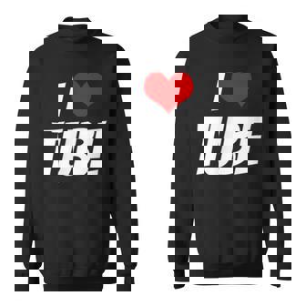 アイ・ラブ・チューブ・ハート スウェットシャツ - Kawaiitshirt