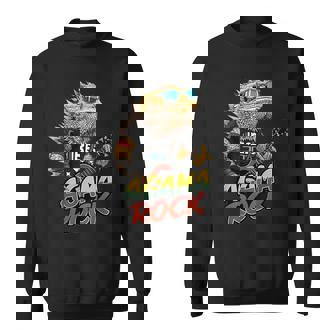 アガマ ロック、フトアゴヒゲトカゲ ロッカー、ギター Pogonaitticeps スウェットシャツ - Kawaiitshirt