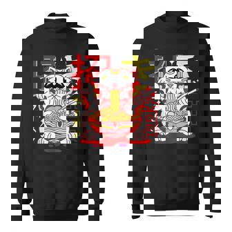 アニメ ラーメン 猫 レトロ 和麺 美的 カワイイ スウェットシャツ - Kawaiitshirt