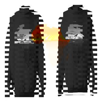 アフリカ キリン サバンナ サンライズ タンザニア ケニア アフリカ スウェットシャツ - Kawaiitshirt