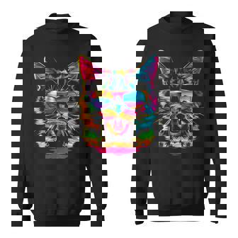 アメリカンショートヘアドッグサングラスポップアート スウェットシャツ - Kawaiitshirt