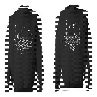 アメリカンフットボールプレイフォーメーションルート 長袖tシャツ スウェットシャツ - Kawaiitshirt