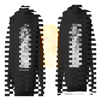 アルフォンス・マリア・ミュシャの季節 夏 スウェットシャツ - Kawaiitshirt