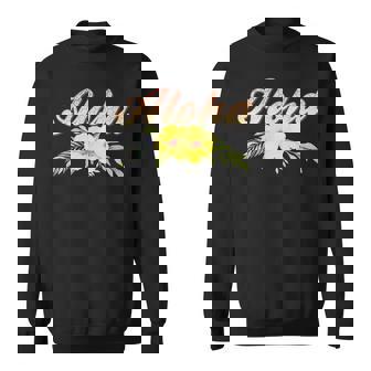 アロハイエロー ハイビスカス スウェットシャツ - Kawaiitshirt