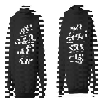 アンチソーシャルドリフトクラブホワイトロゴフロントバック スウェットシャツ - Kawaiitshirt