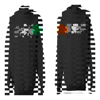 アンティーク調 シャムロック レトロスタイル アイリッシュ 三つ葉 クローバー かわいい スウェットシャツ - Kawaiitshirt
