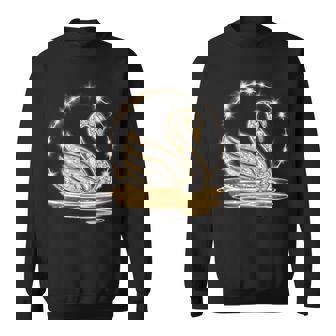 アート プリント モチーフとしての美しい白鳥、ギフトのアイデア スウェットシャツ - Kawaiitshirt