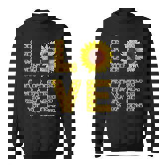 イエロー ひまわり ラブフラワー ひまわり 花柄 かわいい スウェットシャツ - Kawaiitshirt