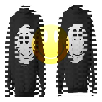 イエロー スマイル ハッピー ピース スマイル フェイス かわいい ユーモア すごい スウェットシャツ - Kawaiitshirt