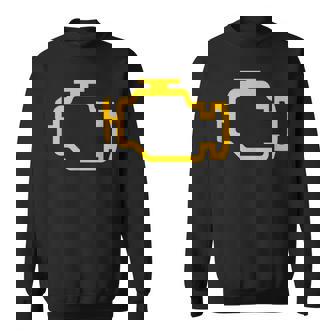 イエローチェックエンジンライト付きtシャツ スウェットシャツ - Kawaiitshirt