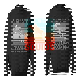 イカ ライフ・イズ・ベター 烏賊 イカ スウェットシャツ - Kawaiitshirt