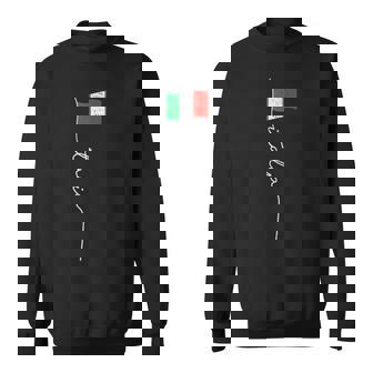 イタリアシグネチャーフラッグポール エレガントな愛国的なイタリア国旗 スウェットシャツ - Kawaiitshirt