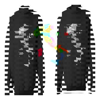 イタリア地図ブーツ 国旗 イタリア スウェットシャツ - Kawaiitshirt